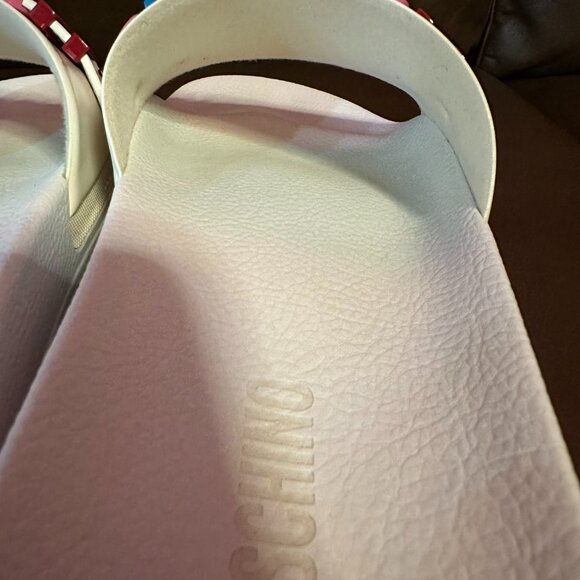 Moschino Multicolor Logo Slides - Picture 9 of 13